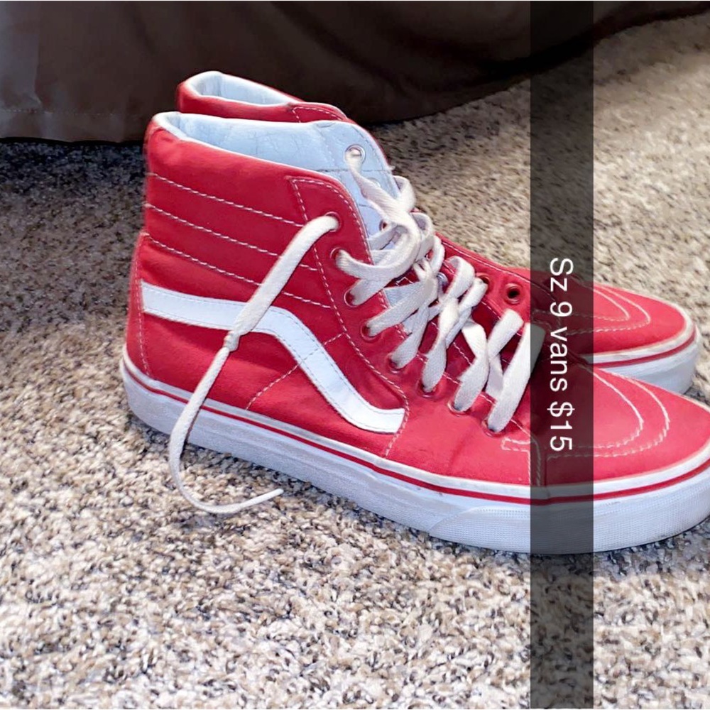 Red high top vans